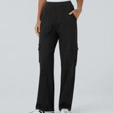 Ella | Pantalon cargo élastique taille haute