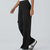 Ella | Pantalon cargo élastique taille haute