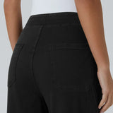 Ella | Pantalon cargo élastique taille haute