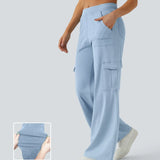 Ella | Pantalon cargo élastique taille haute