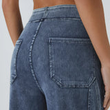 Ella | Pantalon cargo élastique taille haute