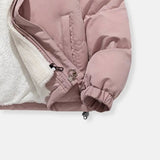 Veste d'hiver en duvet de luxe avec doublure intérieure en peluche