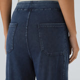 Ella | Pantalon cargo élastique taille haute