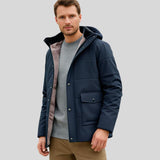 Men’s Warm Fleece-Lined Outdoor Jacket with Hood