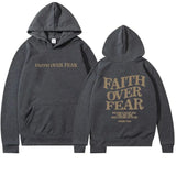 Hoodie Graphique "Faith Over Fear" avec Impression Inspirante au Dos