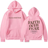 Hoodie Graphique "Faith Over Fear" avec Impression Inspirante au Dos