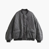 Veste Bombers Surdimensionnée Matelassée avec Détails de Poche