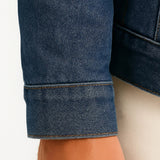 Veste en Fleece pour Hommes en Denim Épaissie pour l'Hiver, Coupe Ample