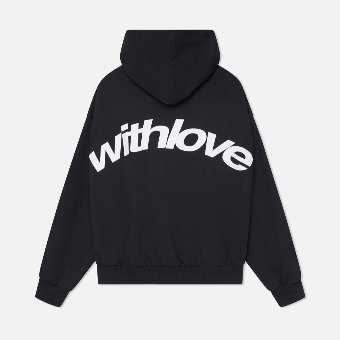Hoodie Oversized Unisexe avec Imprimé “withlove” au Dos