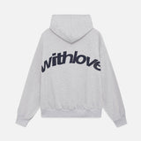 Hoodie Oversized Unisexe avec Imprimé “withlove” au Dos